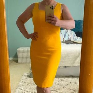 Ann Taylor Summer Yellow Sleeveless Dress